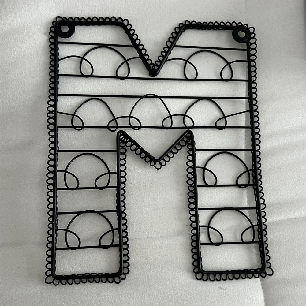 Black Picture Wire Letter M Wall Decor